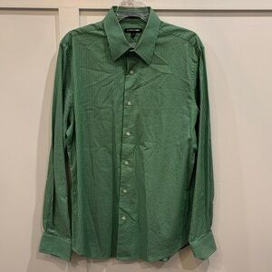 Express Men’s Green Pinstripe Dress Shirt